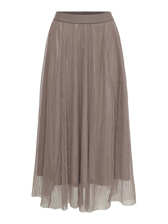 ONLY ONLY Midi sukně 15214303 Hnědá Regular Fit