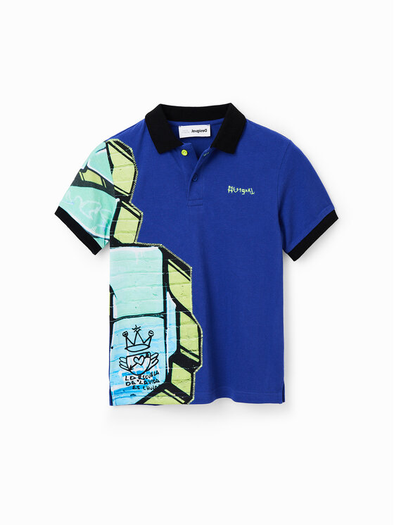 Desigual Desigual Polo marškinėliai 23SBLK02 Tamsiai mėlyna Regular Fit