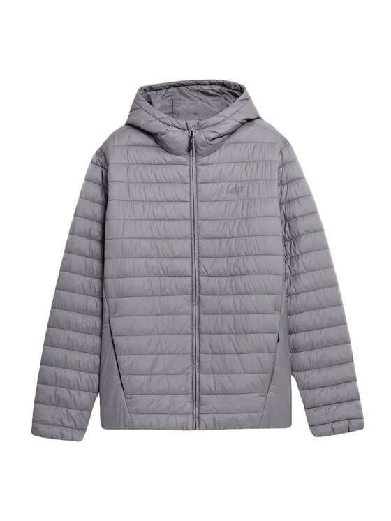 4F 4F Kurtka przejściowa TDJAM085 Szary Comfortable Fit