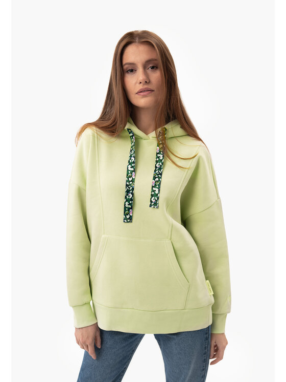 Volcano Volcano Bluza B-ELEVEN Zielony Regular Fit