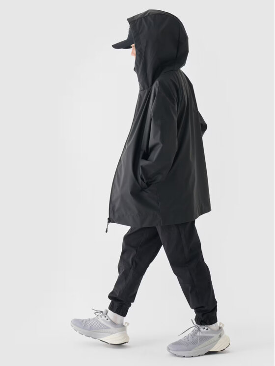 4F 4F Μπουφάν μεταβατικό 4FJWSS24TJACU217-20S Μαύρο Regular Fit