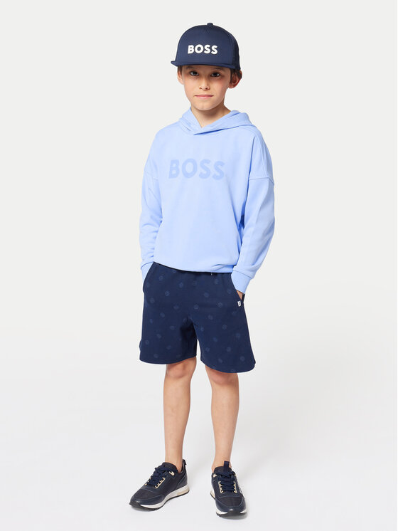 BOSS BOSS Mikina J52028 D Modrá Loose Fit