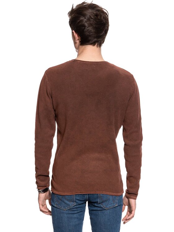 Mustang Mustang Maglione EMIL C WAFFLE Marrone Regular Fit