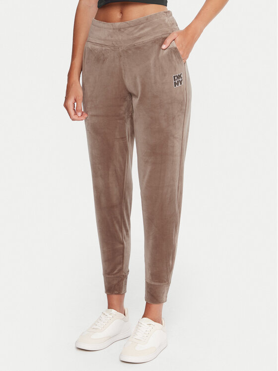 DKNY Sport DKNY Sport Teplákové nohavice DP5P3710 Béžová Regular Fit