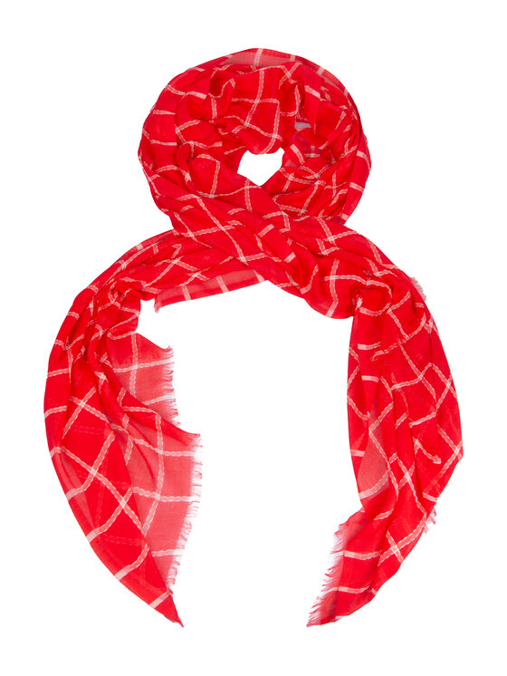 ALLORA BE UNIQUE ALLORA BE UNIQUE Scialle w kratę Rosso
