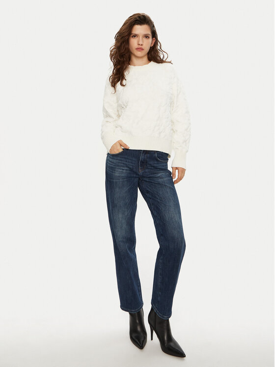 DKNY DKNY Пуловер P4MSAQ51 Екрю Regular Fit