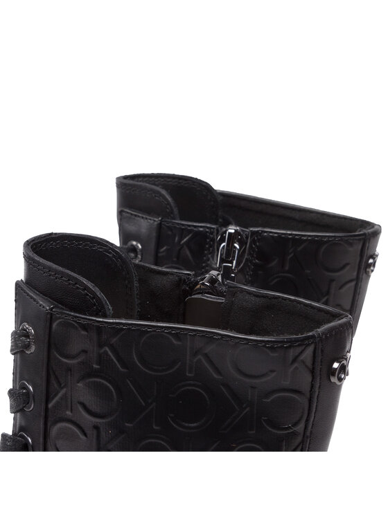 Calvin Klein Calvin Klein Μποτάκια Rubber Sole Combat Boot HW0HW01292 Μαύρο