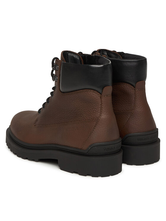 Tommy Jeans Tommy Jeans Šnurovacia obuv Tjm Lace Up Boot Leather EM0EM01629 Hnedá