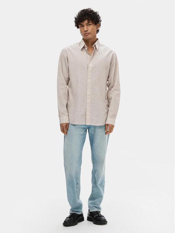 Selected Homme Selected Homme Cămașă 16078867 Bej Slim Fit