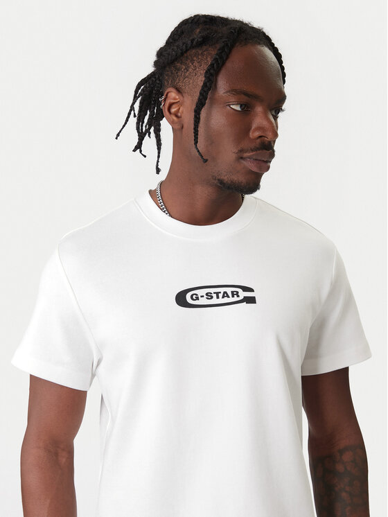 G-Star Raw G-Star Raw Tricou Old Skool D25967-C812 110 Alb Regular Fit