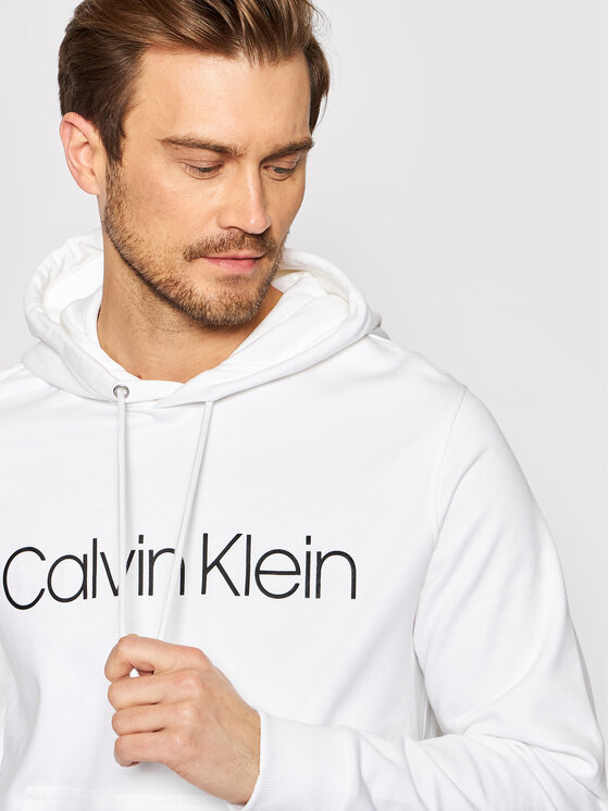Calvin Klein Calvin Klein Majica dugih rukava Logo K10K104060 Bijela Regular Fit