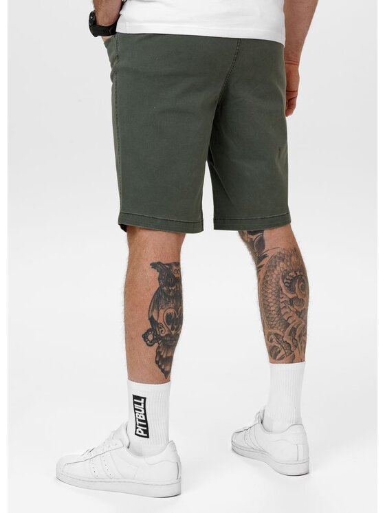 PITBULL PITBULL Szorty materiałowe AUTOMATIC Zielony Regular Fit