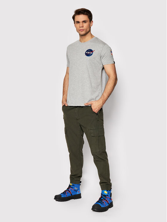 Alpha Industries Alpha Industries T-Shirt Space Shuttle 176507 Szary Regular Fit