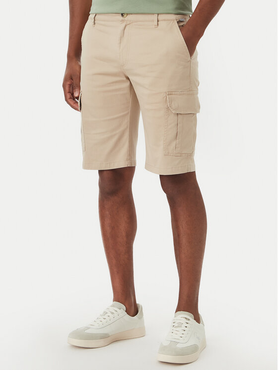 Beverly Hills Polo Club Pantalon scurți din material P-SS26M-B476381 Bej Regular Fit