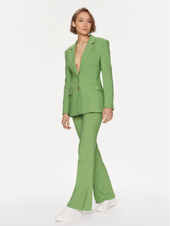 BOSS Boss Spodnie materiałowe Terela 50511972 Zielony Slim Fit
