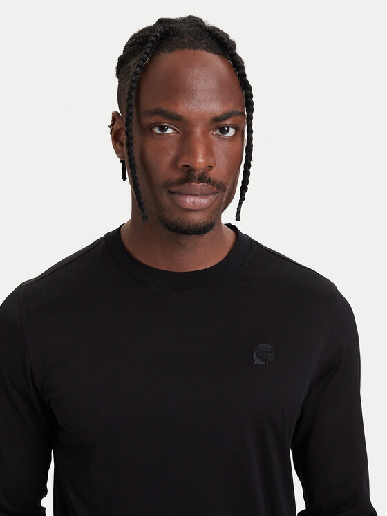 KARL LAGERFELD KARL LAGERFELD Longsleeve 755002 564200 Czarny Regular Fit