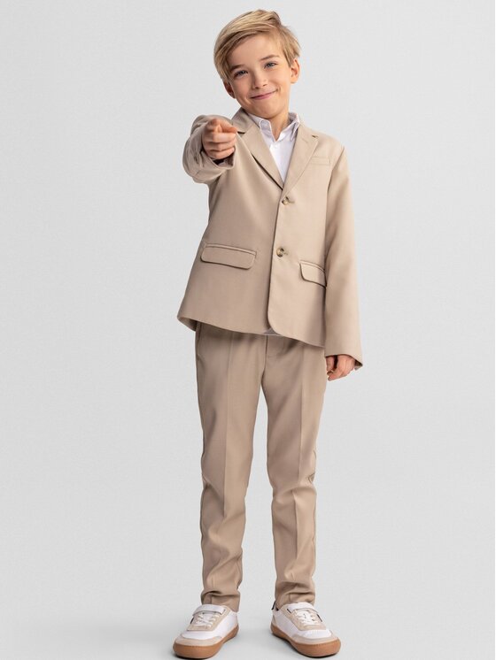 minoti minoti Spodnie materiałowe 29FORMAL250B Szary Regular Fit