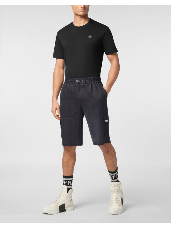 PHILIPP PLEIN PHILIPP PLEIN Pantaloncini di tessuto 24503 Azzurro chiaro Regular Fit