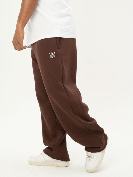 Jigga Wear Jigga Wear Spodnie dresowe Szerokie luźne wygodne Drawcord XL Brązowy Baggy Fit
