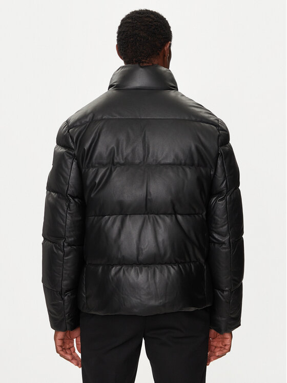 Moose Knuckles Moose Knuckles Kurtka skórzana Kings M34ML311 Czarny Regular Fit