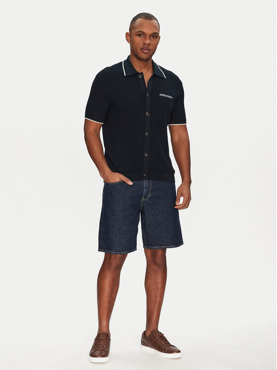 Guess Jeans Guess Jeans Polo M5GR18 Z3HM1 Granatowy Regular Fit