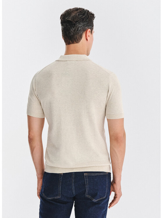Pako Lorente Pako Lorente Polo P25WF-TX-007 Beżowy Classic Fit