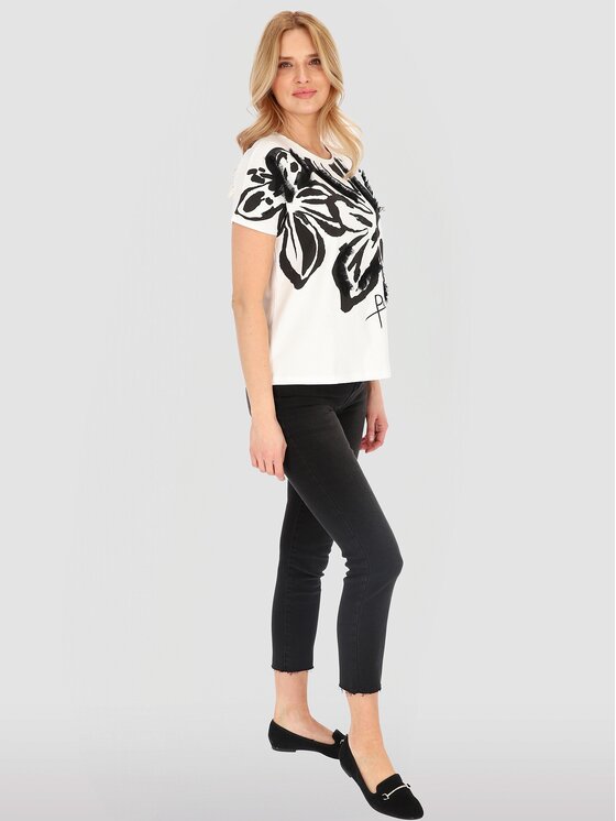 Perso Perso Tričko TCE247000F Biela Regular Fit