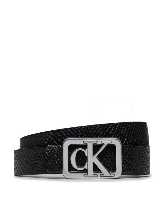 Calvin Klein Jeans Sieviešu josta Mono Plaque Rev Lthr Belt 25Mm K60K611487 Melns