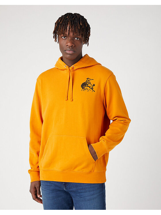 Wrangler Wrangler Bluza LOGO Pomarańczowy Regular Fit