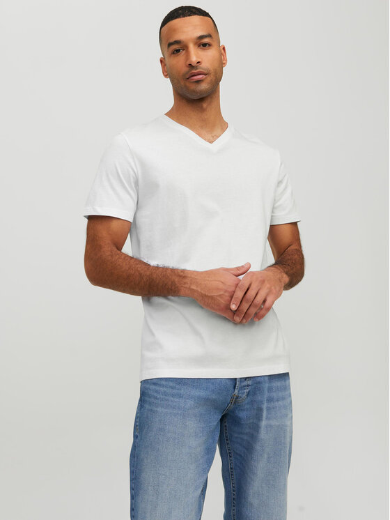 Jack&Jones T-krekls Basic 12156102 Balts Standard Fit