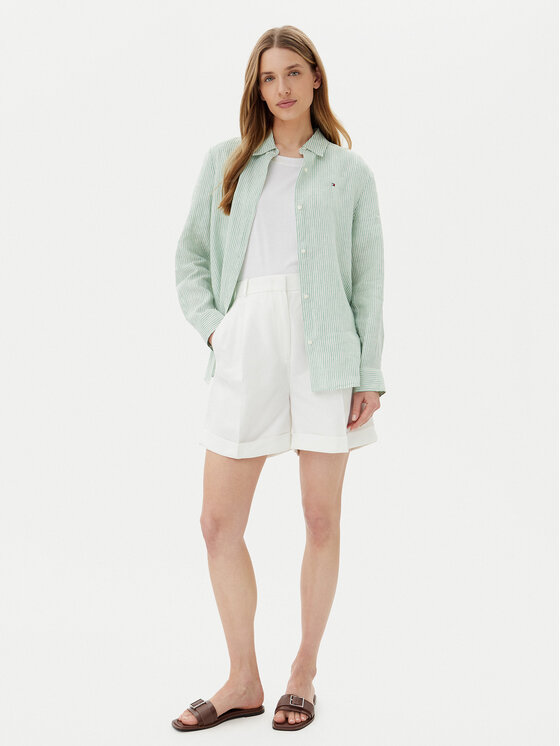 Tommy Hilfiger Tommy Hilfiger Шорти от плат WW0WW47213 Екрю Regular Fit
