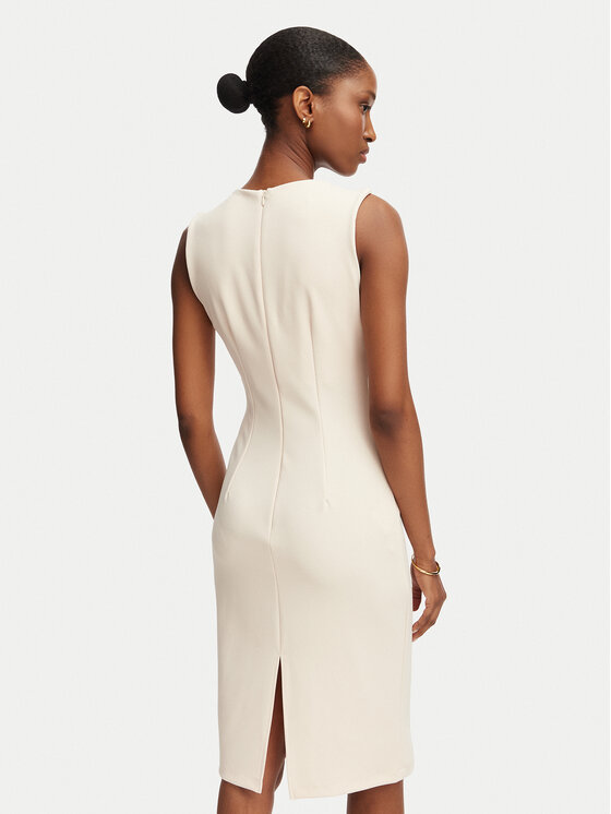 Rinascimento Rinascimento Koktel haljina CFC0020385002 Bež Slim Fit
