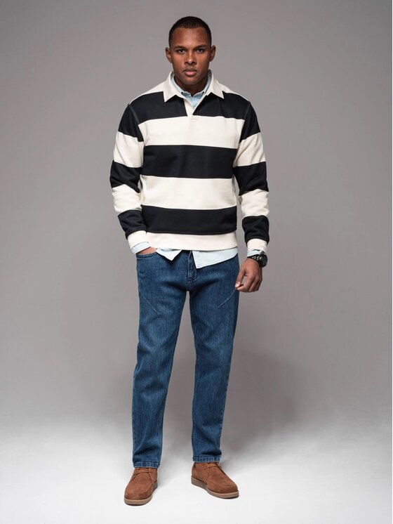 Ombre Ombre Jeansy OM-PADP-0227 Niebieski Carrot Fit