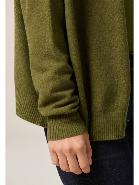 Oltre Oltre Kardigan M045E002031N035 Zielony Baggy Fit