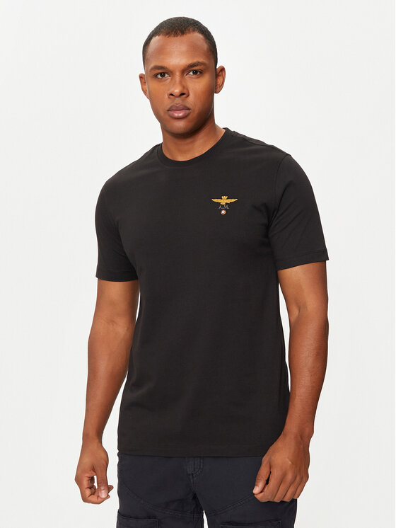 Aeronautica Militare T shirt 242TS1580J372 Noir Regular Fit Modivo