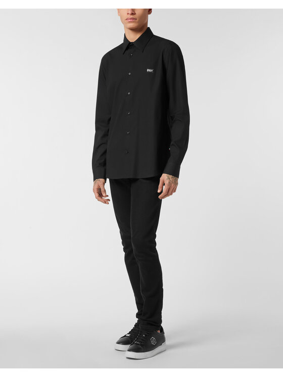 PHILIPP PLEIN PHILIPP PLEIN Koszula 27045 Czarny Fitted Fit