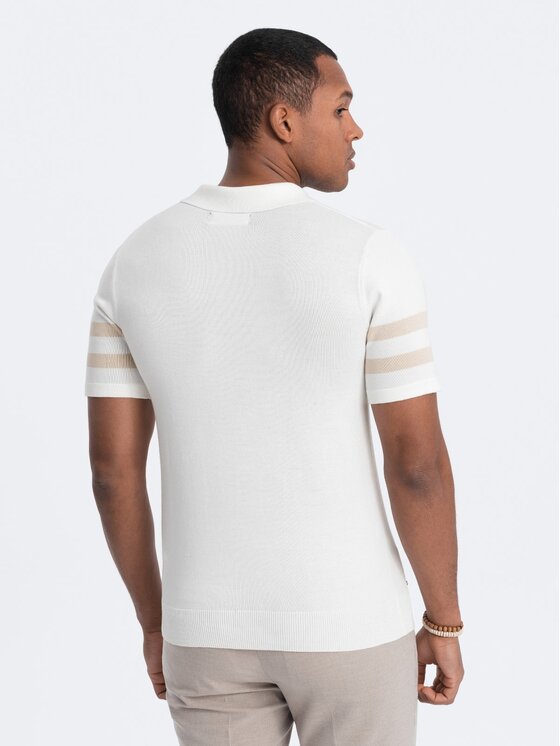 Ombre Ombre Polokošile OM-POSS-0118 Écru Regular Fit