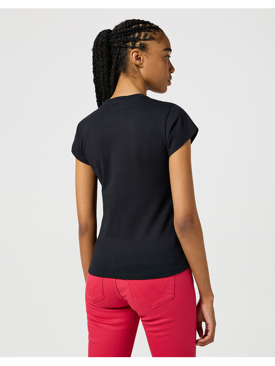 Wrangler Wrangler T-shirt SHRUNKEN BAND TEE Nero Regular Fit