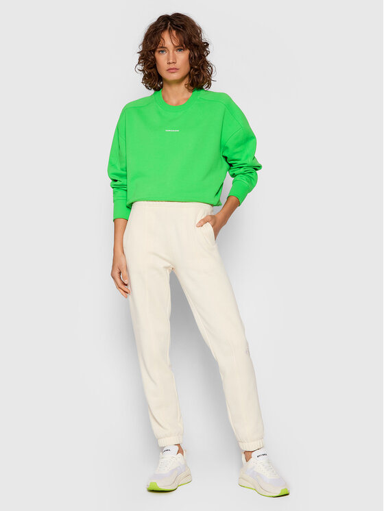 Calvin Klein Jeans Felpa Essentials J20J215463 Verde Regular Fit • Modivo.it