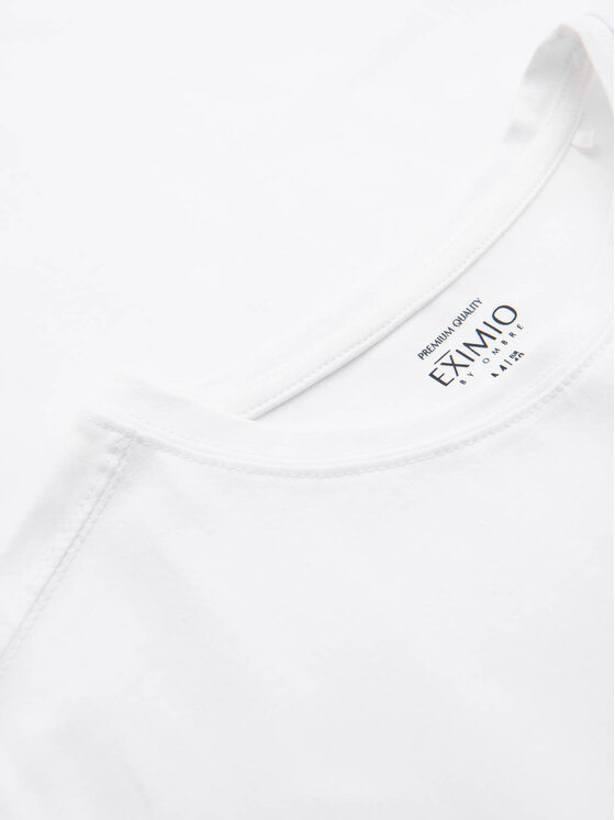 Ombre Ombre T-Shirt OM-TSBC-0222 Biały Slim Fit