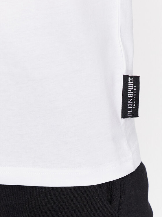 Plein Sport Plein Sport Marškinėliai FADC MTK7550 STE003N Balta Regular Fit