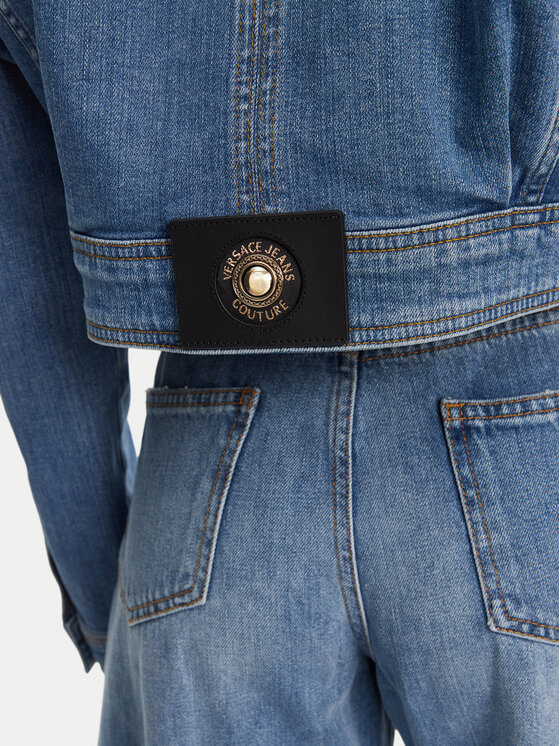 Versace Jeans Couture Versace Jeans Couture Jeansová bunda 78HAS450 Modrá Relaxed Fit