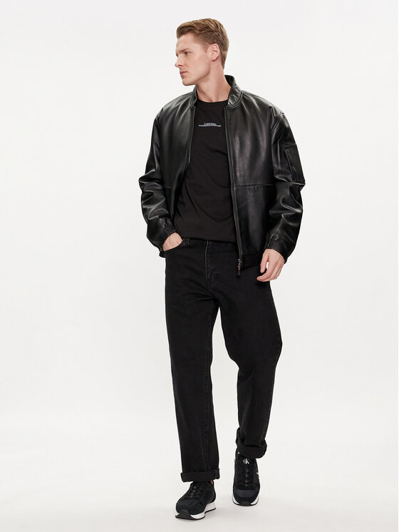 Calvin Klein Calvin Klein Тишърт Linear Back Logo K10K112486 Черен Regular Fit