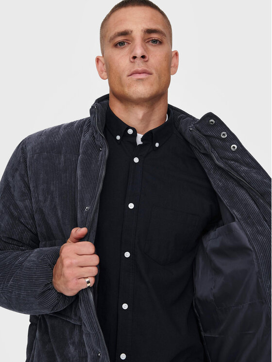 Only & Sons Only & Sons Žieminė striukė Cash 22022505 Pilka Regular Fit