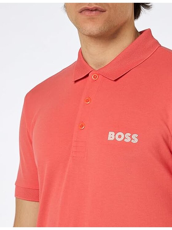 BOSS Boss Polo 50512789-646 Czerwony Slim Fit