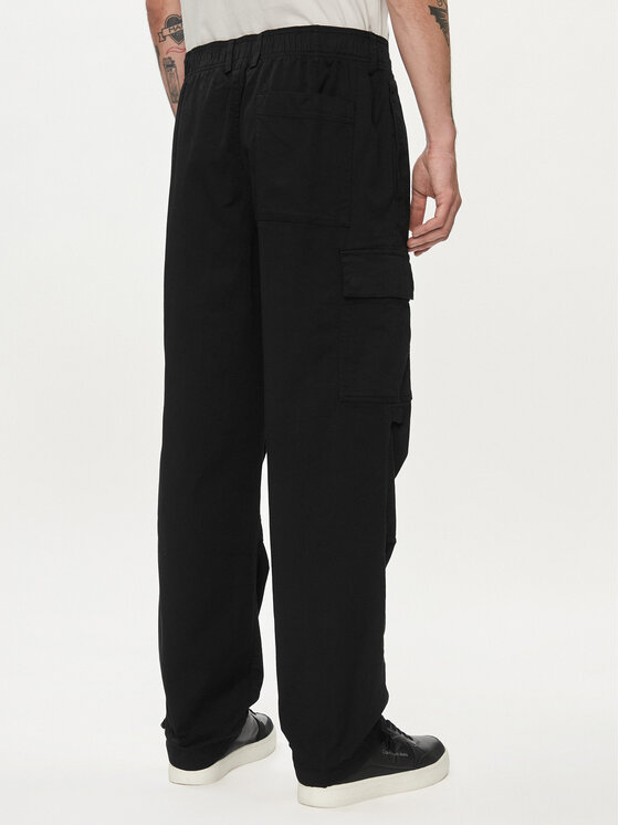 Calvin Klein Jeans Calvin Klein Jeans Παντελόνι υφασμάτινο J30J325116 Μαύρο Straight Fit