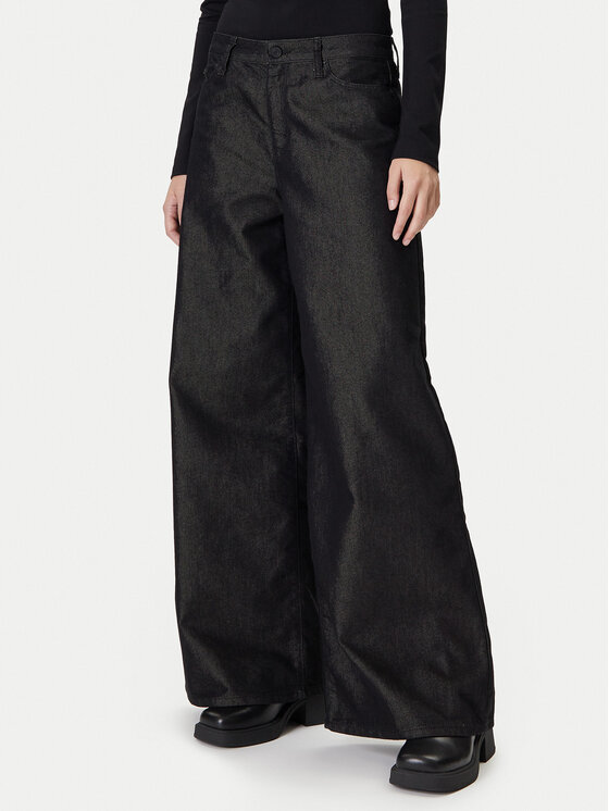 KARL LAGERFELD KARL LAGERFELD Traperice A4W10097 Crna Wide Leg