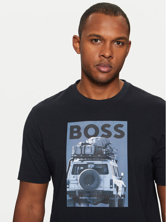 BOSS BOSS T-shirt Te_Mextour 50535079 Tamnoplava Regular Fit