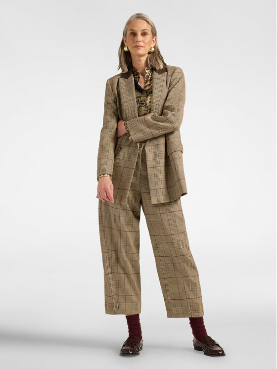 Elena Mirò Elena Mirò Pantaloni di tessuto P058P100593N001 Bordeaux Regular Fit