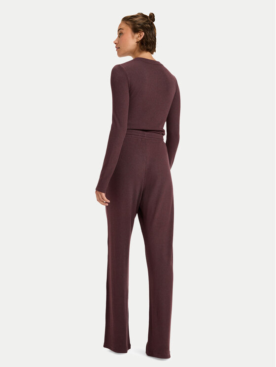 Roxy Roxy Melegítő alsó Rise & Vibe New Rib ERJNP03673 Bordó Relaxed Fit